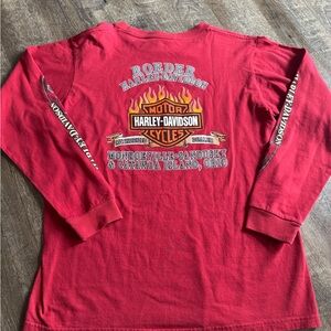 Harley-Davidson Red Long Sleeve Shirt Large